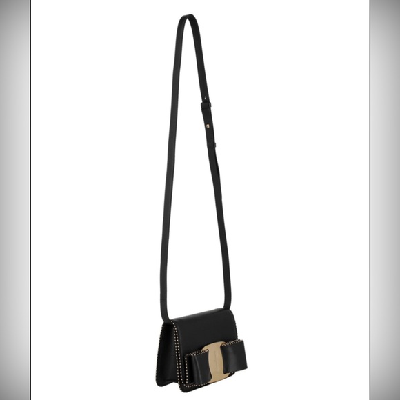 Salvatore Ferragamo Black and Gold Crossbody Bag - Picture 4 of 4